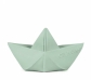 Barquito origami de caucho natural menta