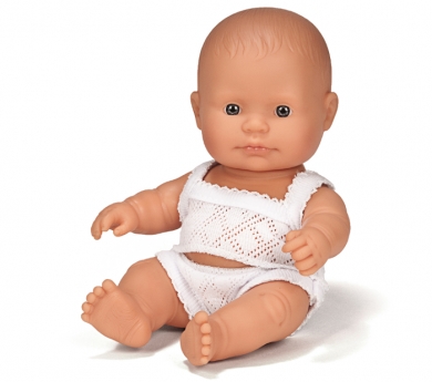 Muñeco bebé sexuado europeo 21cm.