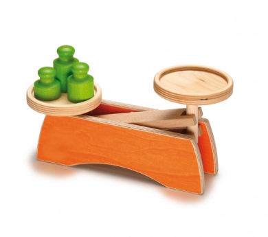 Balança de joguina de fusta