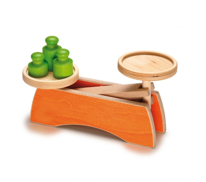 Balanza de juguete de madera