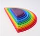 Semicírculos de colores para el arco iris Waldorf