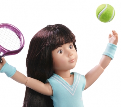 Muñeca Kruseling Luna jugadora de tenis