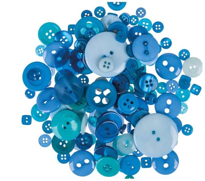 100 g. de botones azules