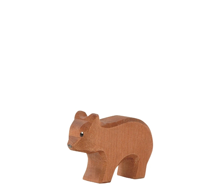 Figura de madera Ostheimer - Oso pequeño corriendo