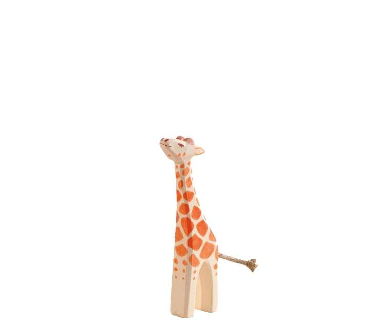 Figura de fusta Ostheimer - Girafa petita amb el cap cap amunt