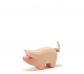 Figura de fusta Ostheimer - Porc petit amb cap aixecat