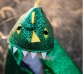 Disfraz de capa dragón verde metalizado