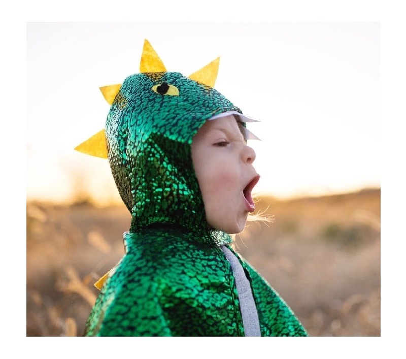 Capa de dragón verde (5-6 años)