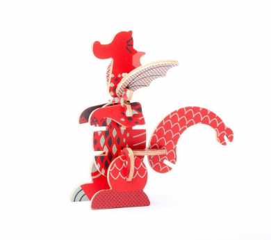 Puzle 3D criaturas míticas - El dragón