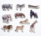 10 Animales magnéticos de madera ANIMALES SALVAJES