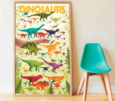 Dinosaures, gran pòster amb 32 adhesius