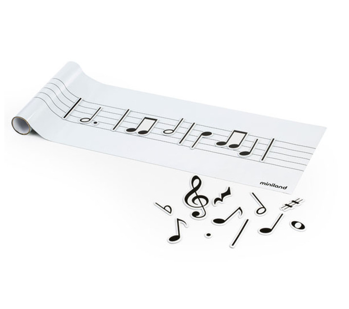 Pentagrama adhesivo removible y Notas musicales