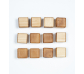 12 Cubos de madera natural de tilo