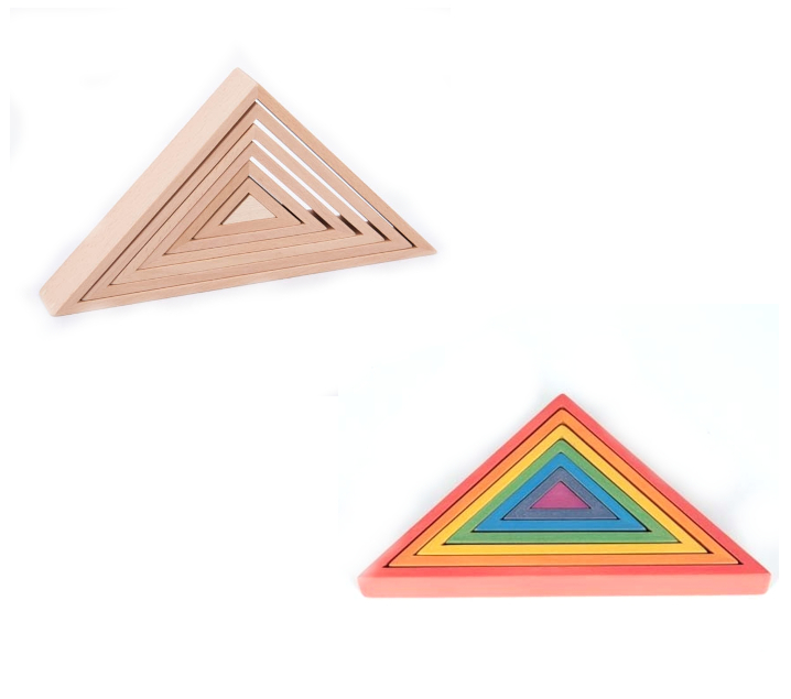 7 Marcos triangulares arco iris