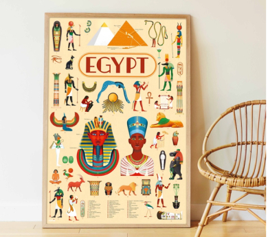 Antic Egipte. Gran pòster amb 35 adhesius