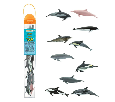 Tubo con 10 delfines