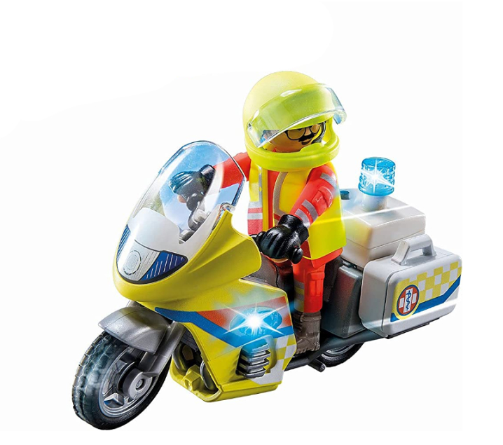 Moto de Emergencias con luz intermitente Playmobil