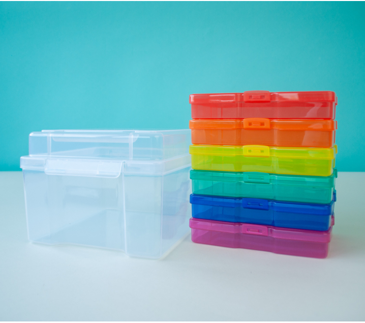 Caja de almacenamiento con 6 cajas arco iris