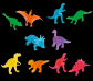 12 Dinosaurios Luminiscentes