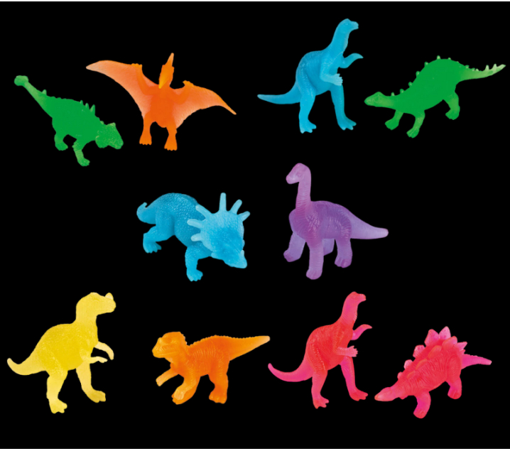12 Dinosaures luminiscents
