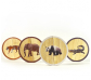 4 puzles magnéticos de 2 piezas con fotos de animales realistas