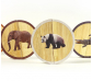 4 puzles magnéticos de 2 piezas con fotos de animales realistas