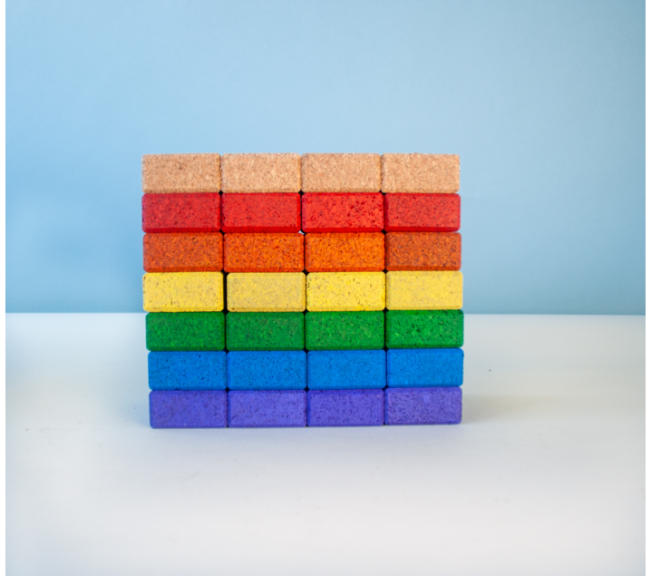 Pack bloques de corcho arco iris