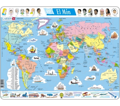 Mapa puzle del món – divisió política