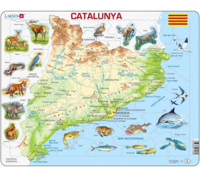Mapa Puzle de Catalunya - Físic