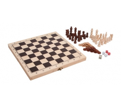 Escacs de fusta, Backgammon i Dames