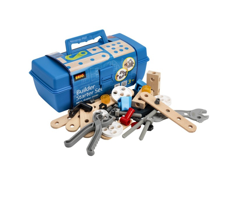 juguete educativo de construcción juego de juguetes de rol accesorios para juegos de finción para niños. STOBOK 1 juego de caja de herramientas de madera para niños 