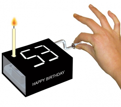 Capseta musical aniversari feliç amb espelma