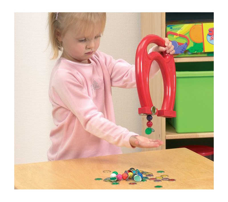 Imán de herradura gigante de plástico-Ciencia de recursos de aprendizaje para niños en edad preescolar 