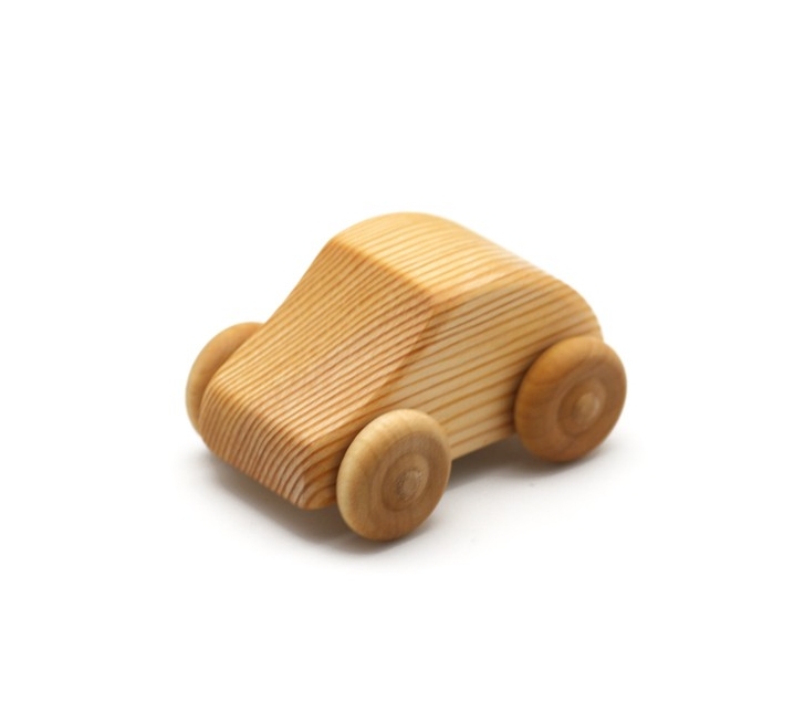 Cotxe petit Mini Fiat de fusta